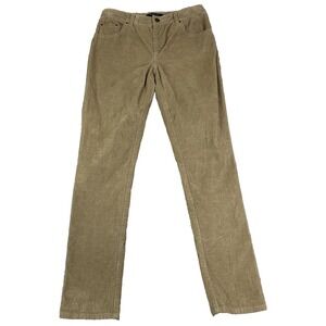 Etcetera 4 Brown Corduroy Straight Slim Pants Stretch Cotton Y2K Preppy Academia